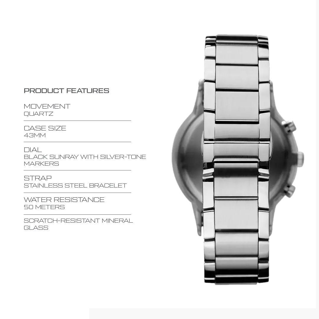Armani Men's Classic Stainless Steel Watch - Timeless Elegance