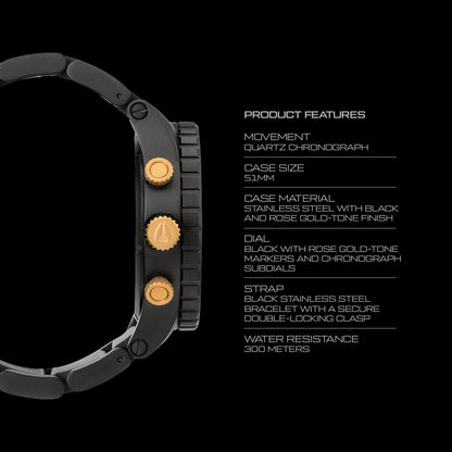 Black & Rose Gold Nixon